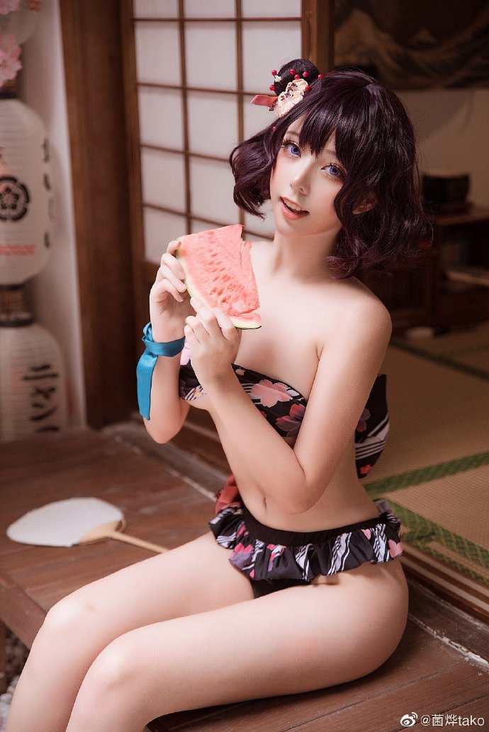 Fate/GrandOrder葛饰北斋泳装cos (fgo葛饰北斋礼装泳装cosplay) Fate/GrandOrder葛饰北斋泳装cos (fgo葛饰北斋礼装泳装cosplay)