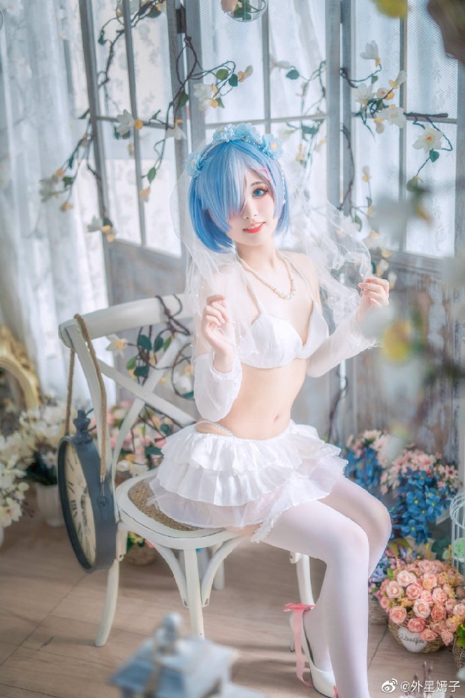 二次元美图《从零开始》☆蕾姆☆花嫁cos cn外星嫣子