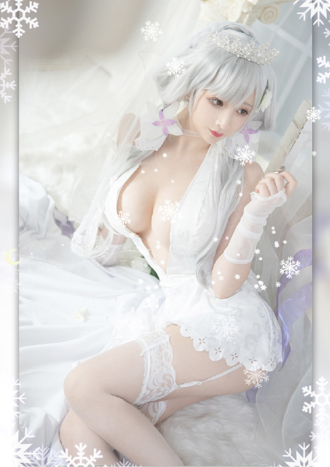 碧蓝航线光辉花嫁cos 光辉誓约换装:爱与希望的晨星cosplay
