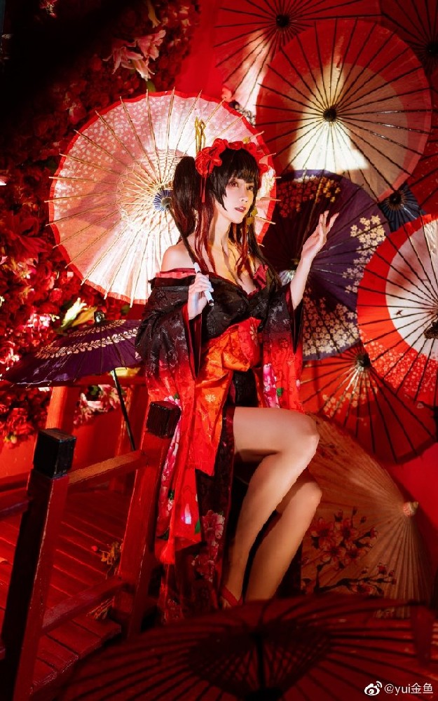 约会大作战时崎狂三cos 和服狂三cosplay绝美艳姿