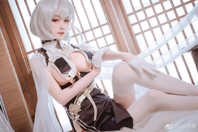 1碧蓝航线天狼星旗袍cos 碧蓝航线天狼星旗袍皮肤cosplay
