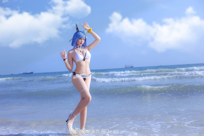 二次元cosplay丨碧蓝航线加斯科涅泳装cos cn九曲Jean 二次元cosplay丨碧蓝航线加斯科涅泳装cos cn九曲Jean