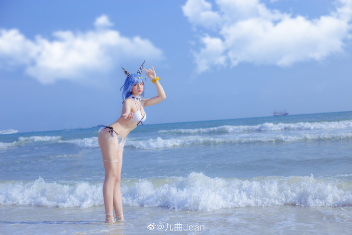 二次元cosplay丨碧蓝航线加斯科涅泳装cos cn九曲Jean 二次元cosplay丨碧蓝航线加斯科涅泳装cos cn九曲Jean