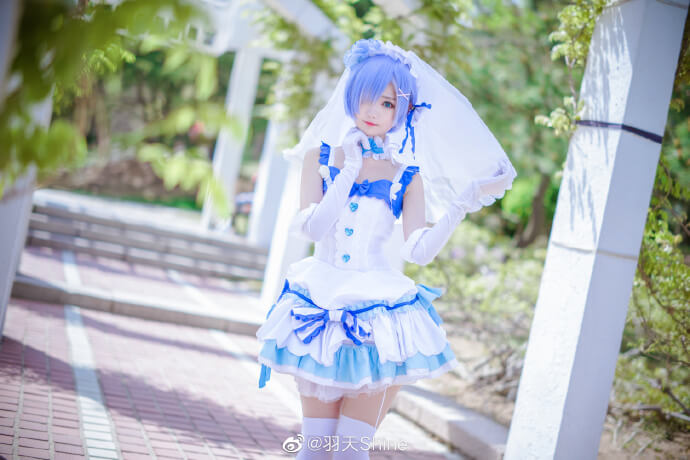 二次元cosplay|从零开始蕾姆花嫁cos|cn羽天Shine