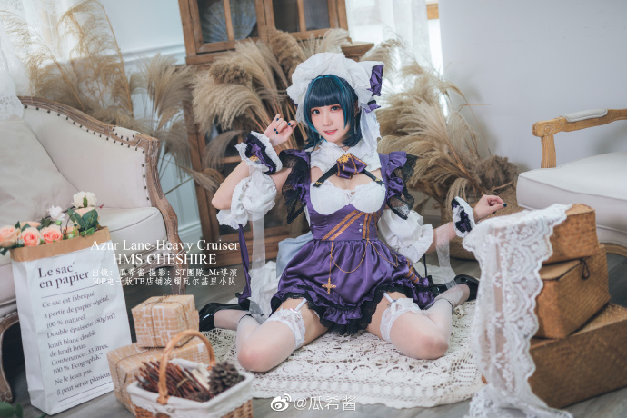 碧蓝航线柴郡cosplay 碧蓝航线柴郡猫女仆cosplay