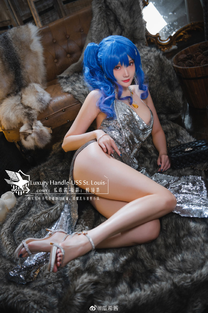 碧蓝航线圣路易斯礼服cosplay 碧蓝航线圣路易斯晚宴性感礼服|cn瓜希酱