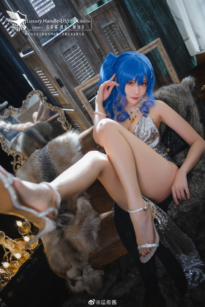 碧蓝航线圣路易斯礼服cosplay 碧蓝航线圣路易斯晚宴性感礼服|cn瓜希酱