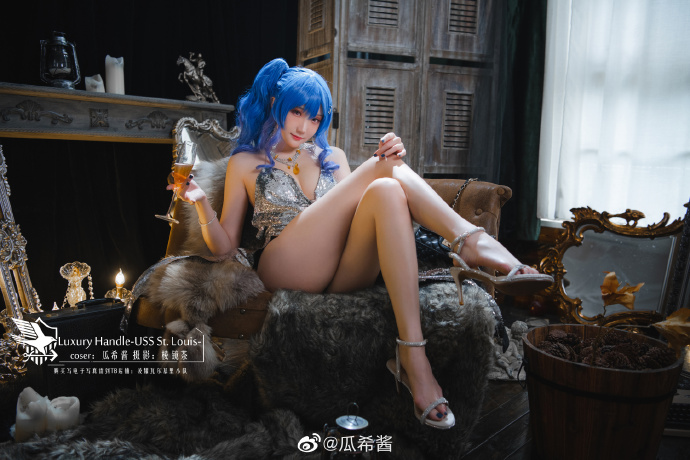 碧蓝航线圣路易斯礼服cosplay 碧蓝航线圣路易斯晚宴性感礼服|cn瓜希酱