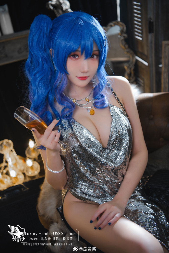 碧蓝航线圣路易斯礼服cosplay 碧蓝航线圣路易斯晚宴性感礼服|cn瓜希酱