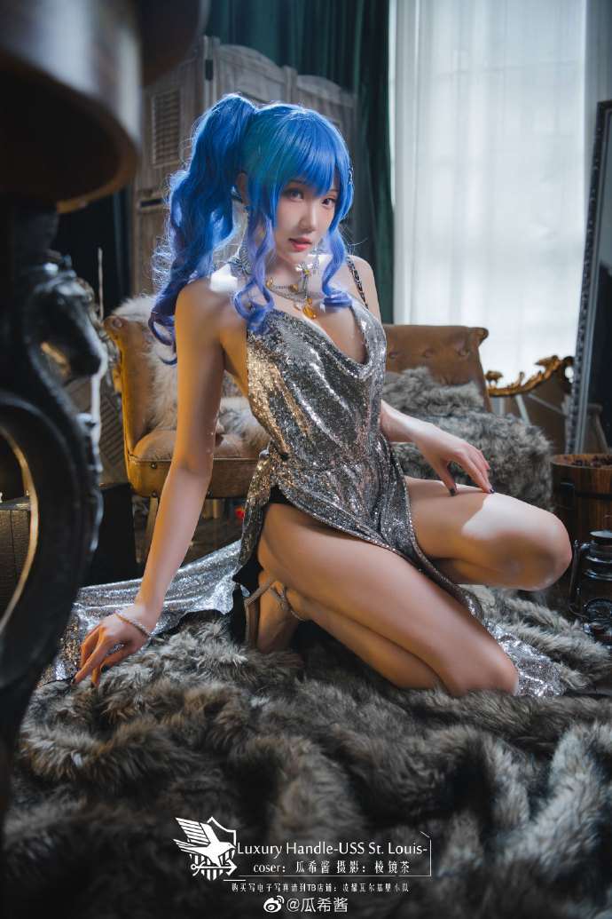 碧蓝航线圣路易斯礼服cosplay 碧蓝航线圣路易斯晚宴性感礼服|cn瓜希酱