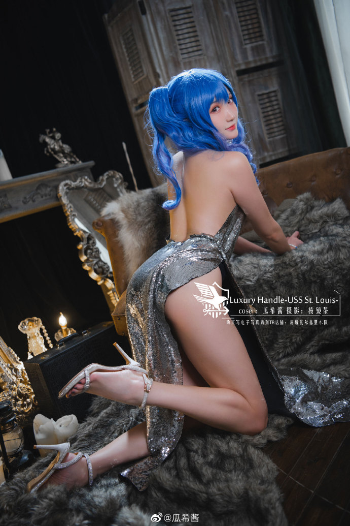 碧蓝航线圣路易斯礼服cosplay 碧蓝航线圣路易斯晚宴性感礼服|cn瓜希酱