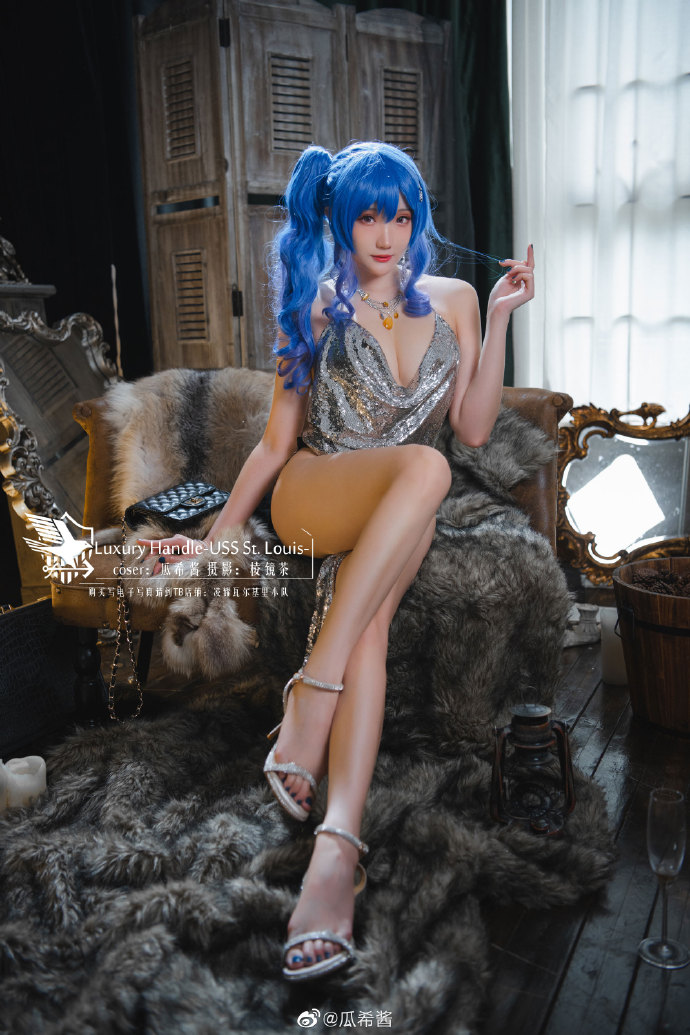 碧蓝航线圣路易斯礼服cosplay 碧蓝航线圣路易斯晚宴性感礼服|cn瓜希酱