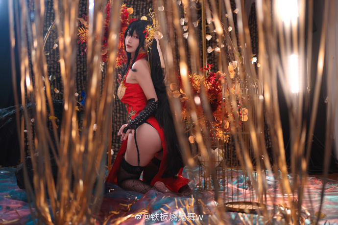 碧蓝航线大凤凤鸣春晓cos 碧蓝航线大凤黑丝旗袍cosplay|cn铁板烧鬼舞w