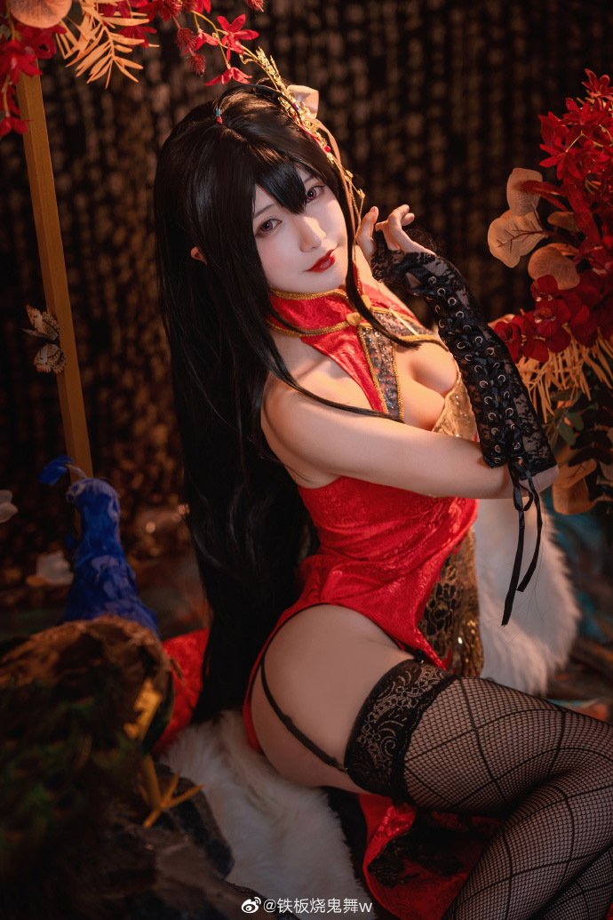 碧蓝航线大凤凤鸣春晓cos 碧蓝航线大凤黑丝旗袍cosplay|cn铁板烧鬼舞w