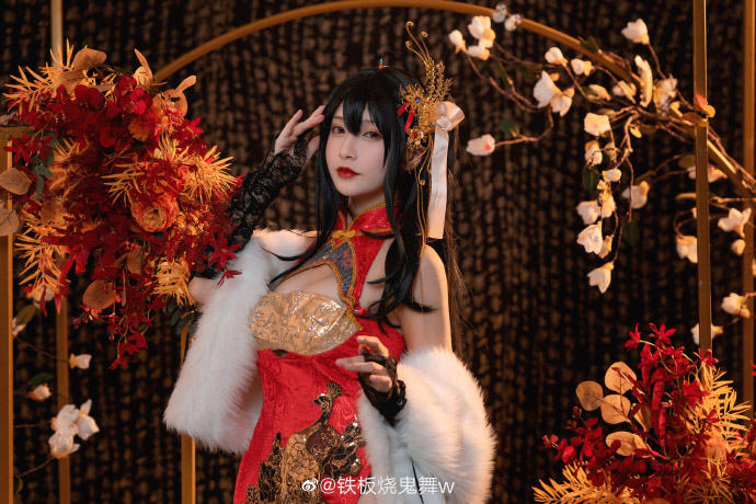 碧蓝航线大凤凤鸣春晓cos 碧蓝航线大凤黑丝旗袍cosplay|cn铁板烧鬼舞w