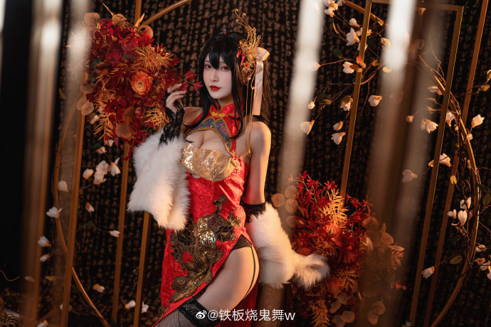 碧蓝航线大凤凤鸣春晓cos 碧蓝航线大凤黑丝旗袍cosplay|cn铁板烧鬼舞w