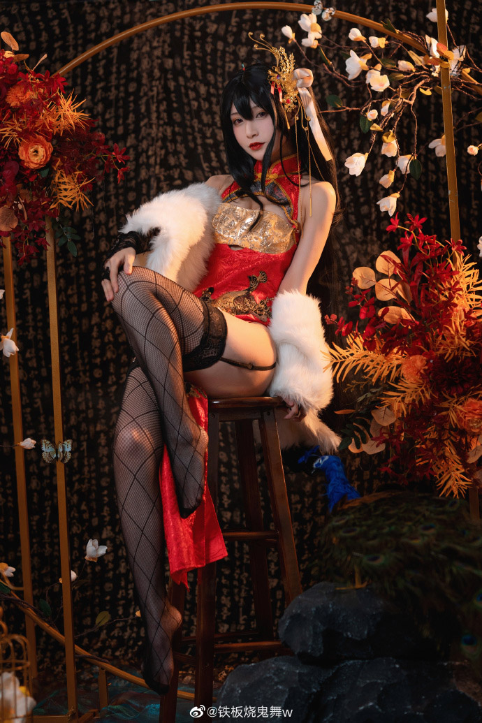 碧蓝航线大凤凤鸣春晓cos 碧蓝航线大凤黑丝旗袍cosplay|cn铁板烧鬼舞w