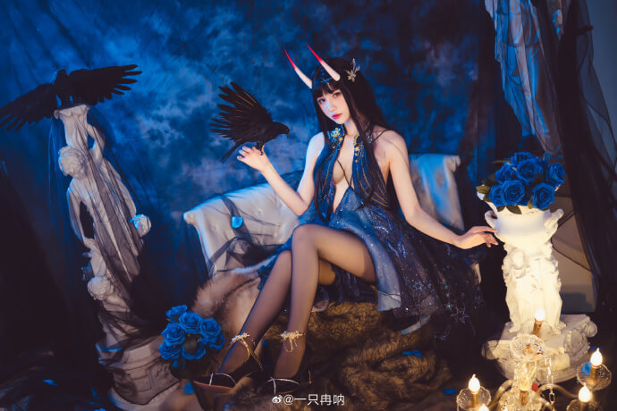 碧蓝航线能代换装cosplay 碧蓝航线能代礼服(夜响的绝园)cosplay