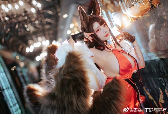 碧蓝航线赤城换装cos 碧蓝航线赤城朱娟余醺礼服cosplay