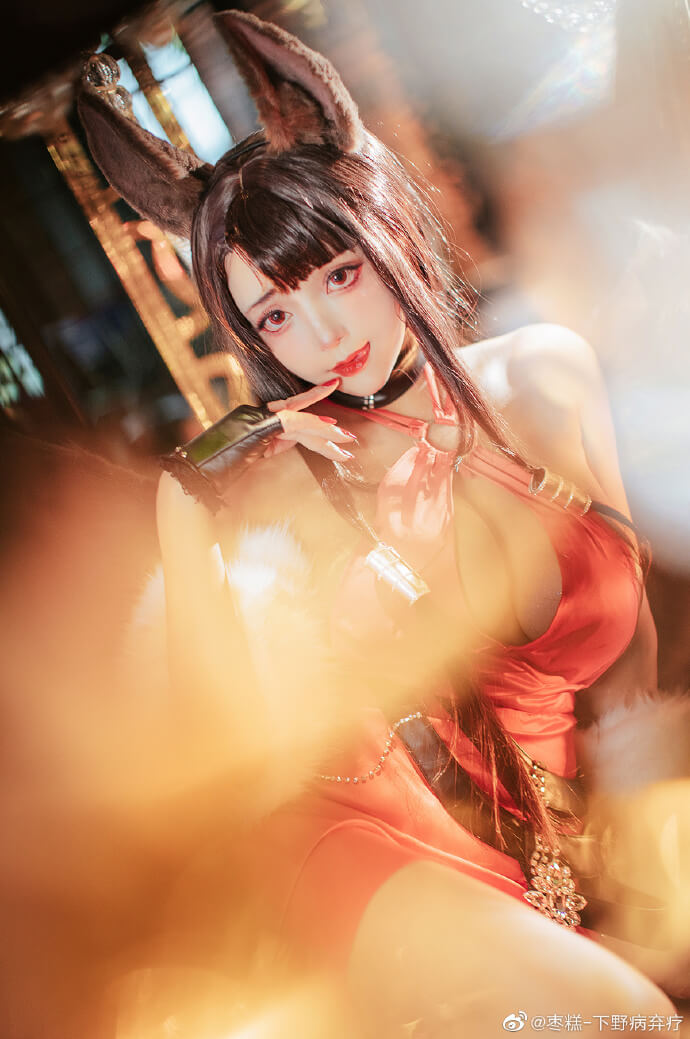 碧蓝航线赤城换装cos 碧蓝航线赤城朱娟余醺礼服cosplay