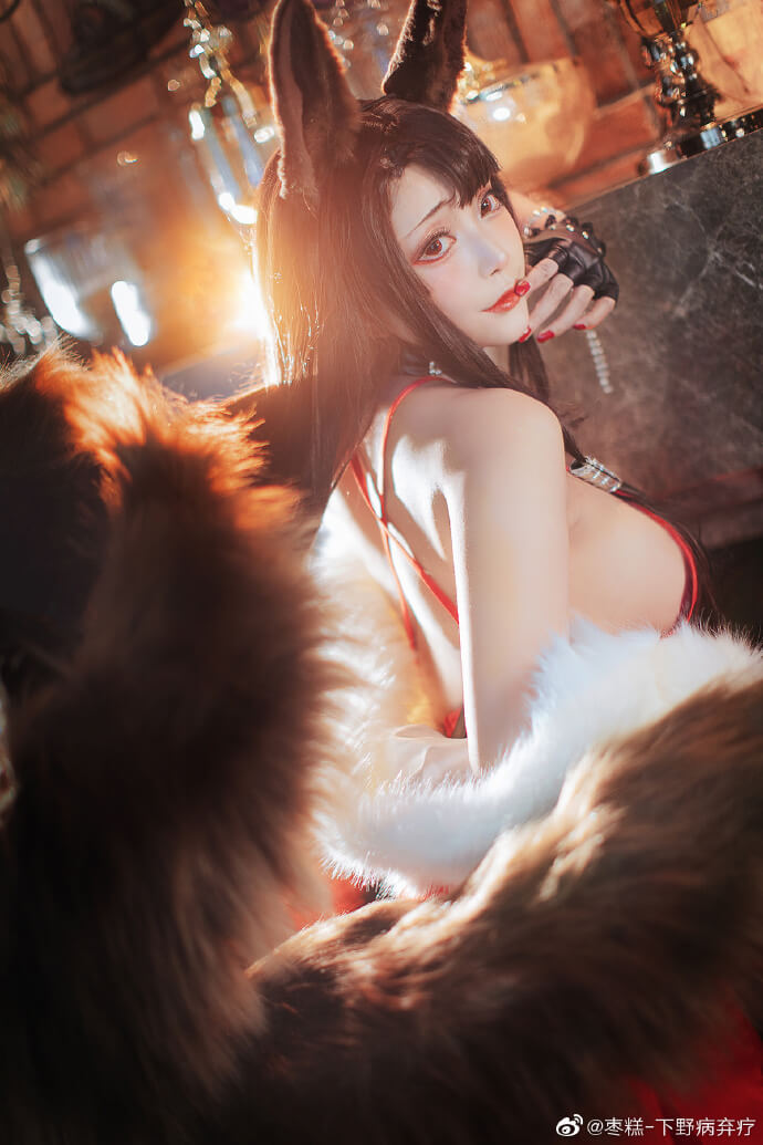 碧蓝航线赤城换装cos 碧蓝航线赤城朱娟余醺礼服cosplay