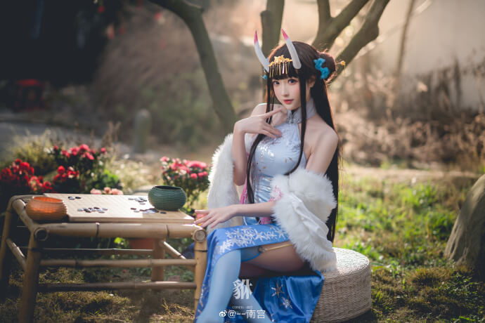碧蓝航线能代新春旗袍cos 碧蓝航线能代春节旗袍冬雪沁香|cn南宫