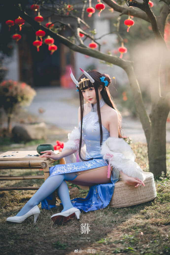 碧蓝航线能代新春旗袍cos 碧蓝航线能代春节旗袍冬雪沁香|cn南宫