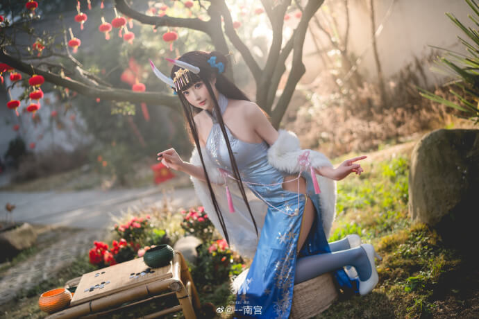 碧蓝航线能代新春旗袍cos 碧蓝航线能代春节旗袍冬雪沁香|cn南宫