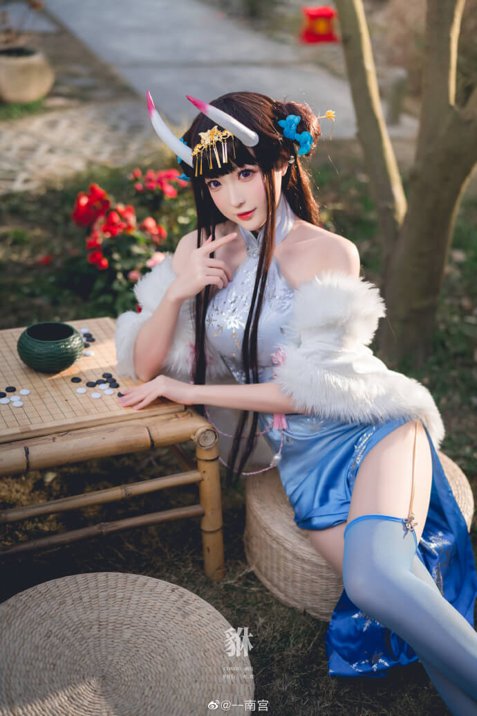 碧蓝航线能代新春旗袍cos 碧蓝航线能代春节旗袍冬雪沁香|cn南宫