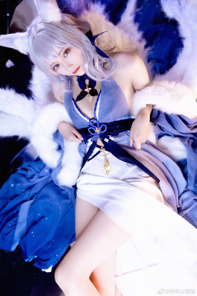 碧蓝航线鵗换装胧月十夜cos 碧蓝航线信浓礼服cosplay|cn神探火狸狸