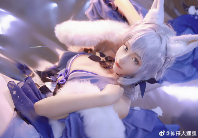 碧蓝航线鵗换装胧月十夜cos 碧蓝航线信浓礼服cosplay|cn神探火狸狸
