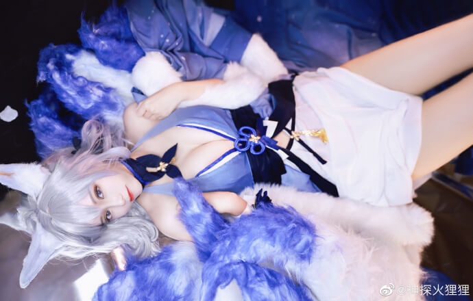 碧蓝航线鵗换装胧月十夜cos 碧蓝航线信浓礼服cosplay|cn神探火狸狸