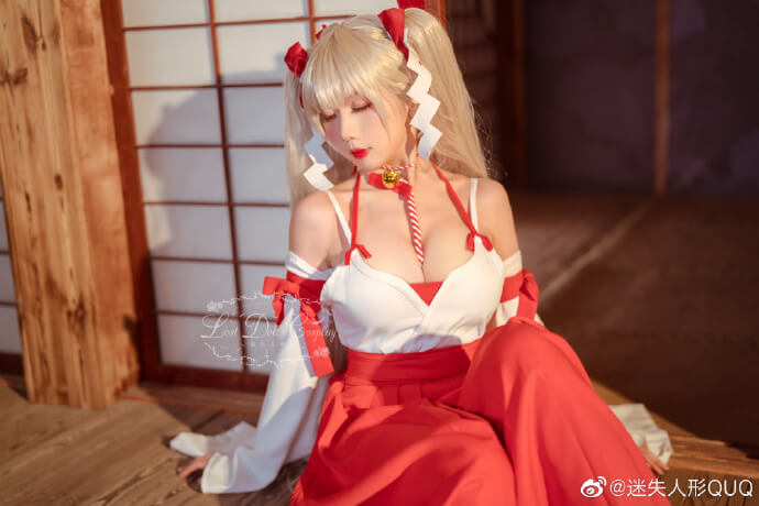 碧蓝航线可畏巫女装cos|cn迷失人形QUQ