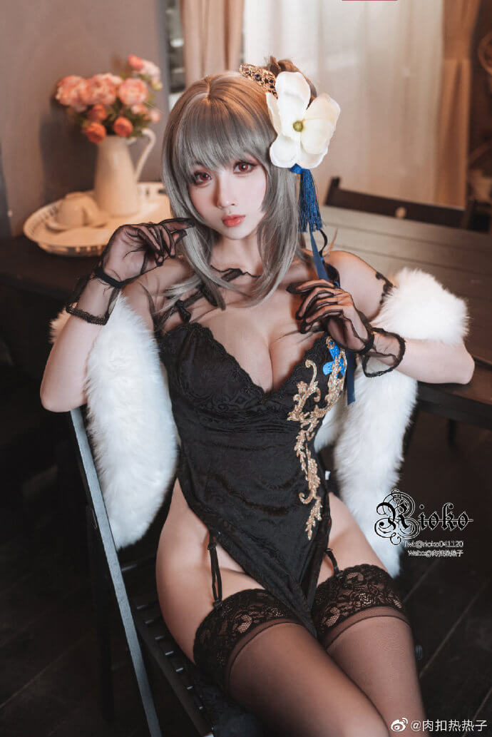 碧蓝航线路易九世旗袍cosplay 碧蓝航线路易九世瑰丽的执勤人cos