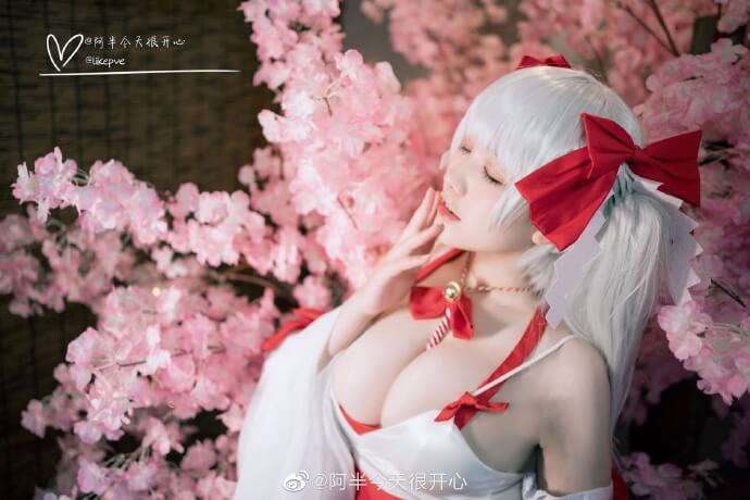 碧蓝航线可畏cosplay 碧蓝航线可畏巫女服cos|cn阿半今天很开心