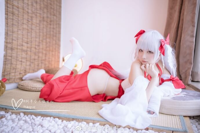 碧蓝航线可畏cosplay 碧蓝航线可畏巫女服cos|cn阿半今天很开心