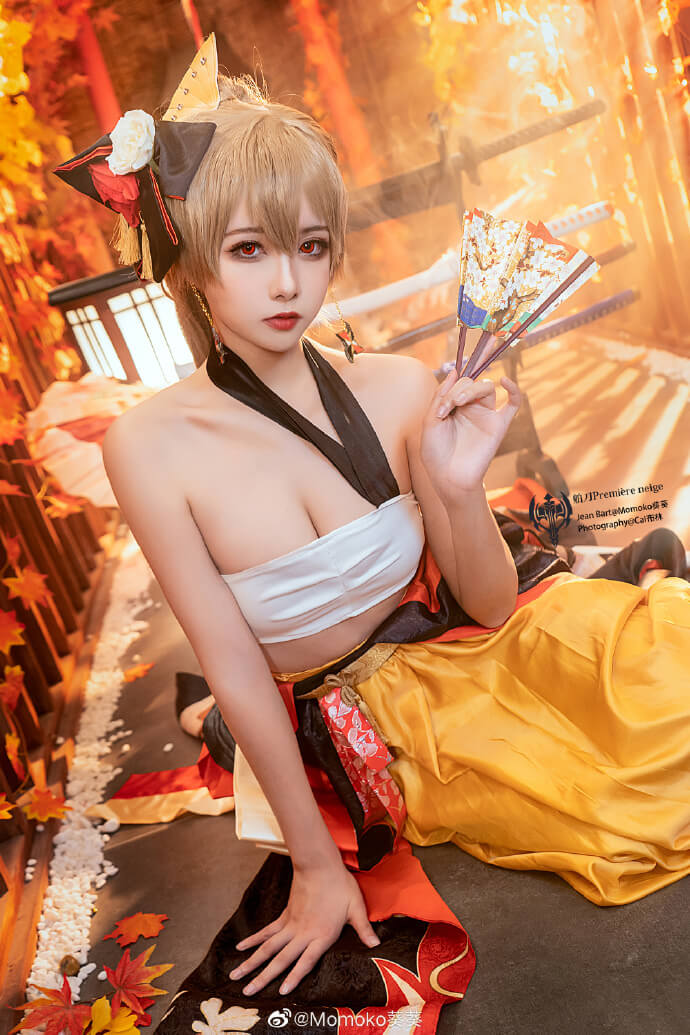 碧蓝航线让巴尔和服cosplay 碧蓝航线让巴尔舶刀Première neige|Momoko葵葵