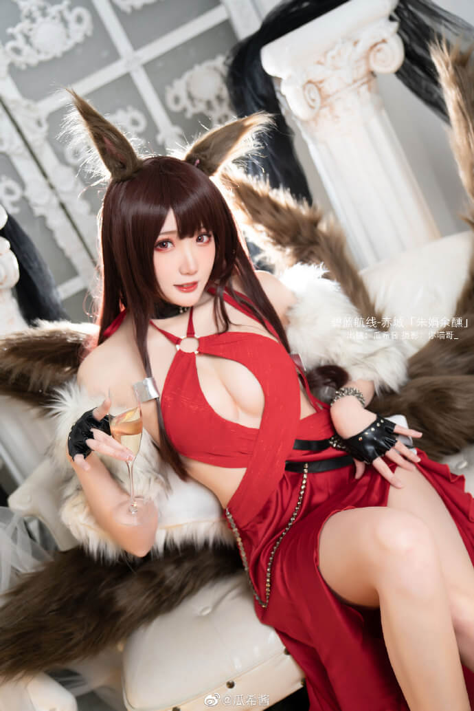 碧蓝航线赤城&加贺礼服cosplay 碧蓝航线赤城&加贺朱娟余醺&白羽风华cos