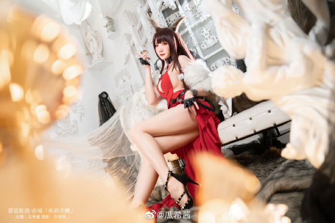 碧蓝航线赤城&加贺礼服cosplay 碧蓝航线赤城&加贺朱娟余醺&白羽风华cos