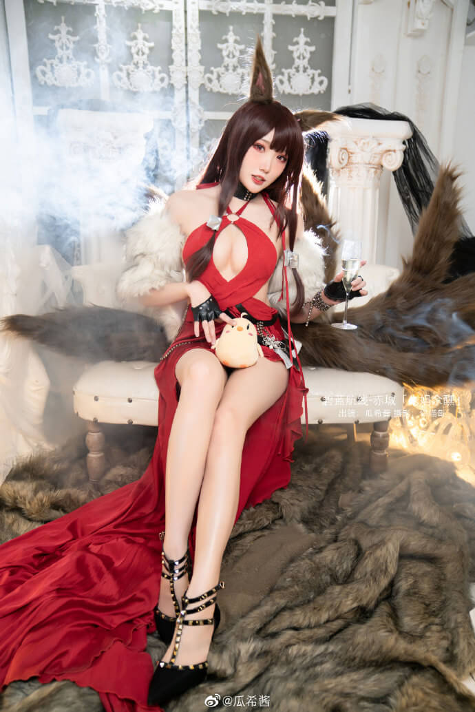 碧蓝航线赤城&加贺礼服cosplay 碧蓝航线赤城&加贺朱娟余醺&白羽风华cos