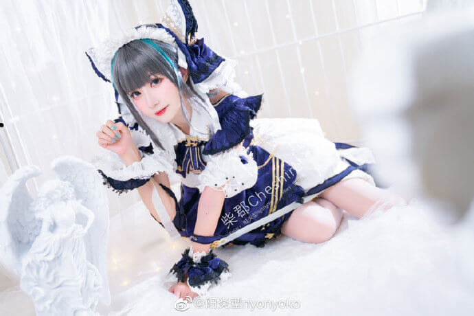 碧蓝航线柴郡原皮cos 碧蓝航线柴郡甜美猫女仆