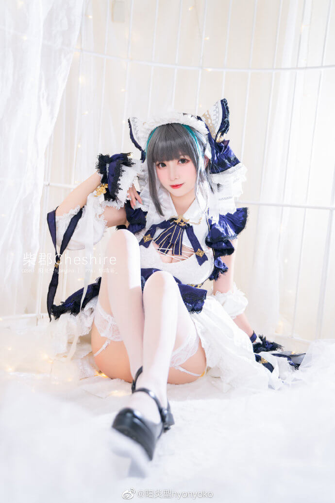 碧蓝航线柴郡原皮cos 碧蓝航线柴郡甜美猫女仆