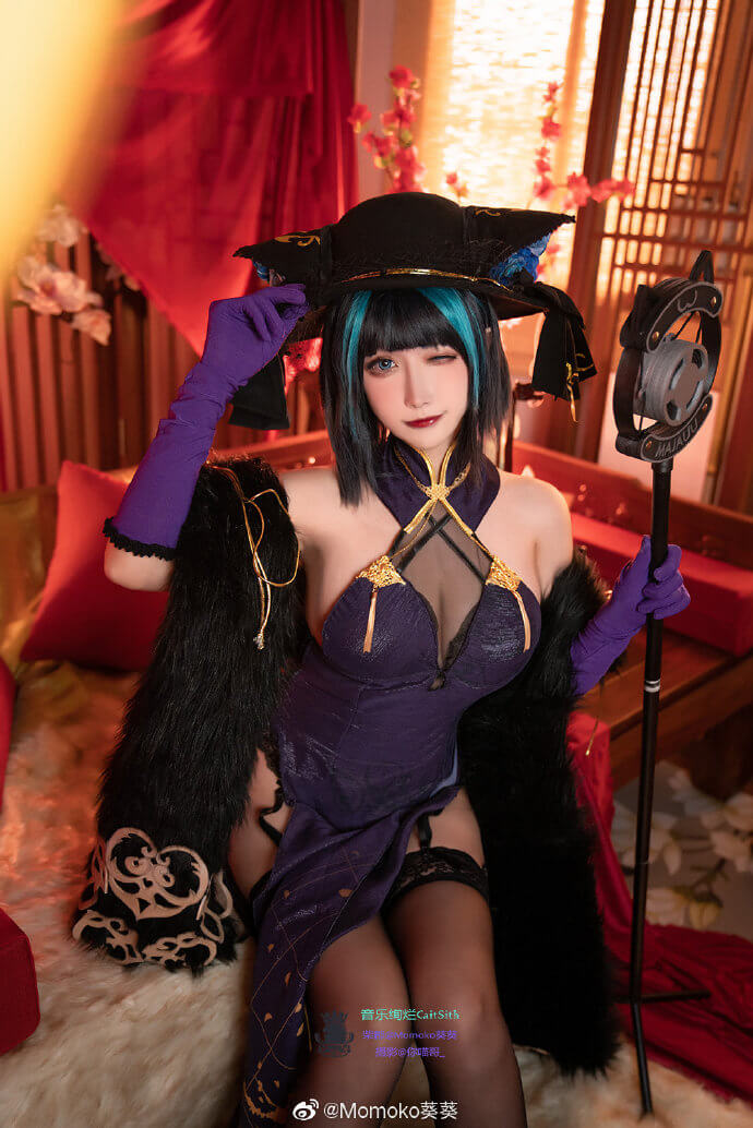 碧蓝航线柴郡换装「音乐绚烂CaitSith」cosplay|Momoko葵葵