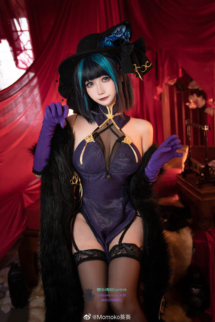 碧蓝航线柴郡换装「音乐绚烂CaitSith」cosplay|Momoko葵葵