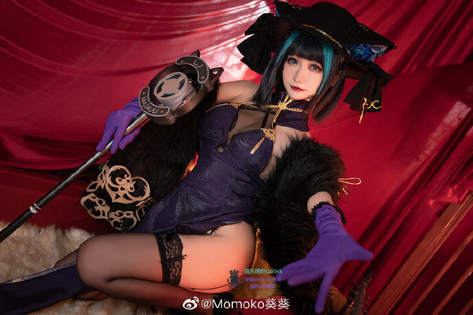 碧蓝航线柴郡换装「音乐绚烂CaitSith」cosplay|Momoko葵葵