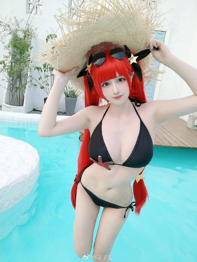 碧蓝航线火奴鲁鲁泳装cosplay 碧蓝航线火奴鲁鲁换装盛夏的灾难cos
