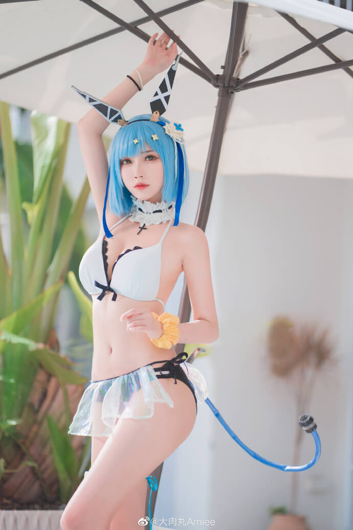 碧蓝航线加斯科涅泳装cosplay 碧蓝航线加斯科涅'夏季环境应对外装'cos参上