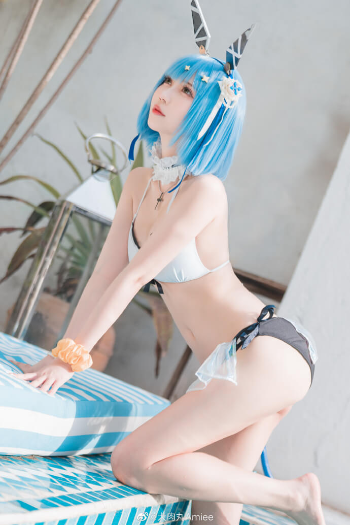 碧蓝航线加斯科涅泳装cosplay 碧蓝航线加斯科涅'夏季环境应对外装'cos参上