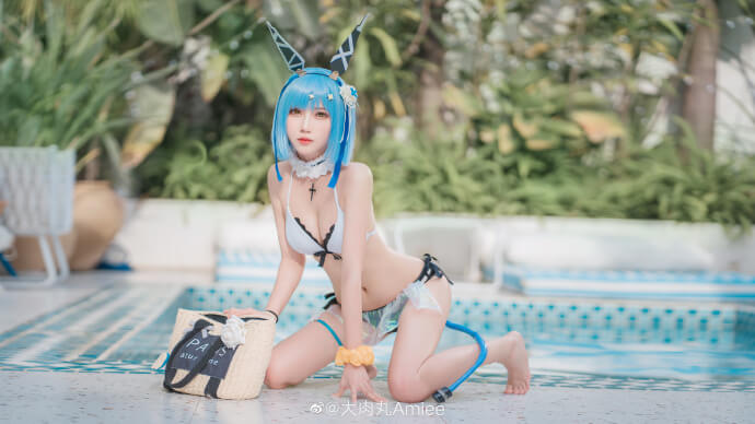 碧蓝航线加斯科涅泳装cosplay 碧蓝航线加斯科涅'夏季环境应对外装'cos参上