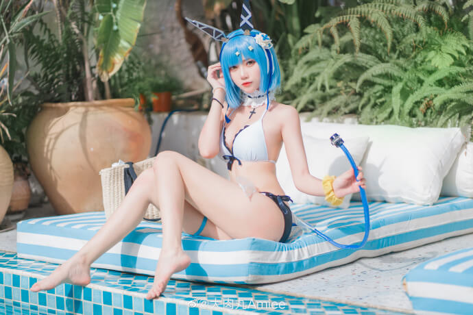 碧蓝航线加斯科涅泳装cosplay 碧蓝航线加斯科涅'夏季环境应对外装'cos参上